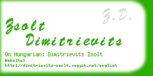 zsolt dimitrievits business card